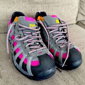 Caterpillar Cat Womens Steel Toe Boots Size
8 Shoes Gray Pink 7W Wide